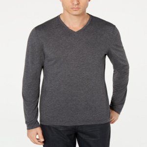 Alfani Men's V-Neck T-Shirt in Concrete Grey Size XXL Retail $50.00
